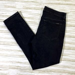 Joes jeans womens 34x30 straight fit black stretch denim skinny jeans EUC